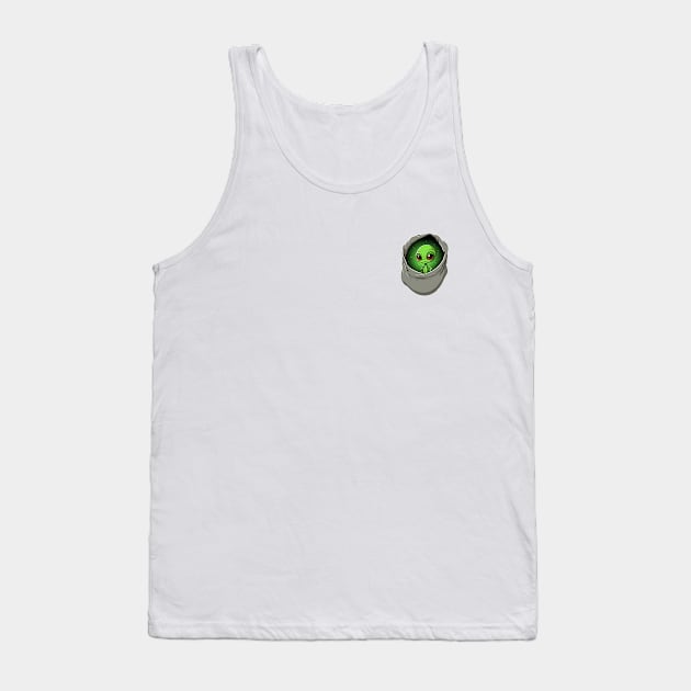 Green Alien Logo Tank Top by TooplesArt